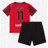 AC Milan Christian Pulisic #11 Domáci Detský futbalový dres 2023-24 Krátky Rukáv (+ trenírky)